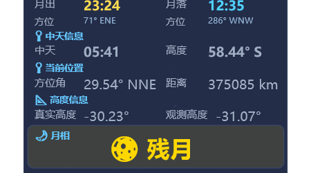 月亮信息实时位置皮肤