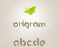 字体推荐-折纸形状的字体ORIGRAM Free Font