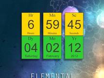 [时钟]elemental clock and date skin by voxeltoxin