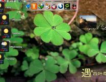 由于洪水，开学延期，拿出来show一下-Objectdock+Rainmeter+绿色养眼主题。。。