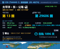 中国空间站实时追踪